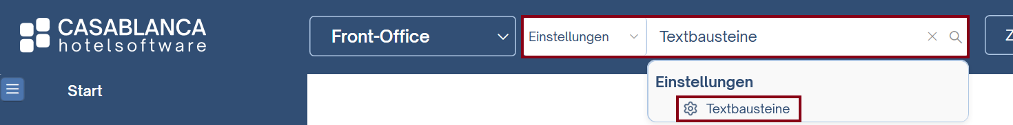 Textbausteine öffnen