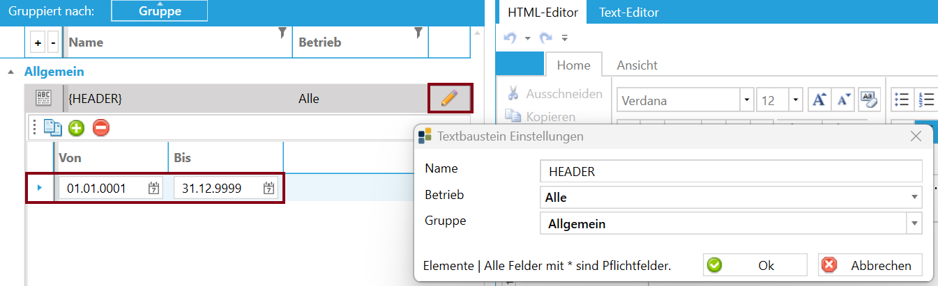 Korrespondenz-Textbausteine