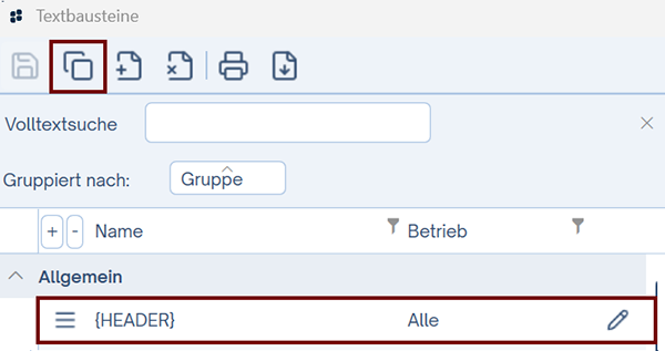 Korrespondenz-Textbausteine