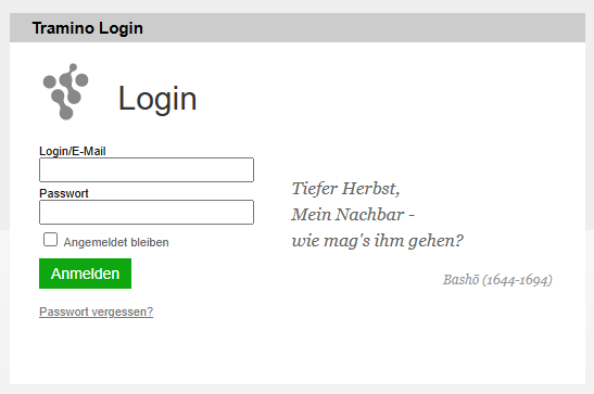 Tramino Backend Login