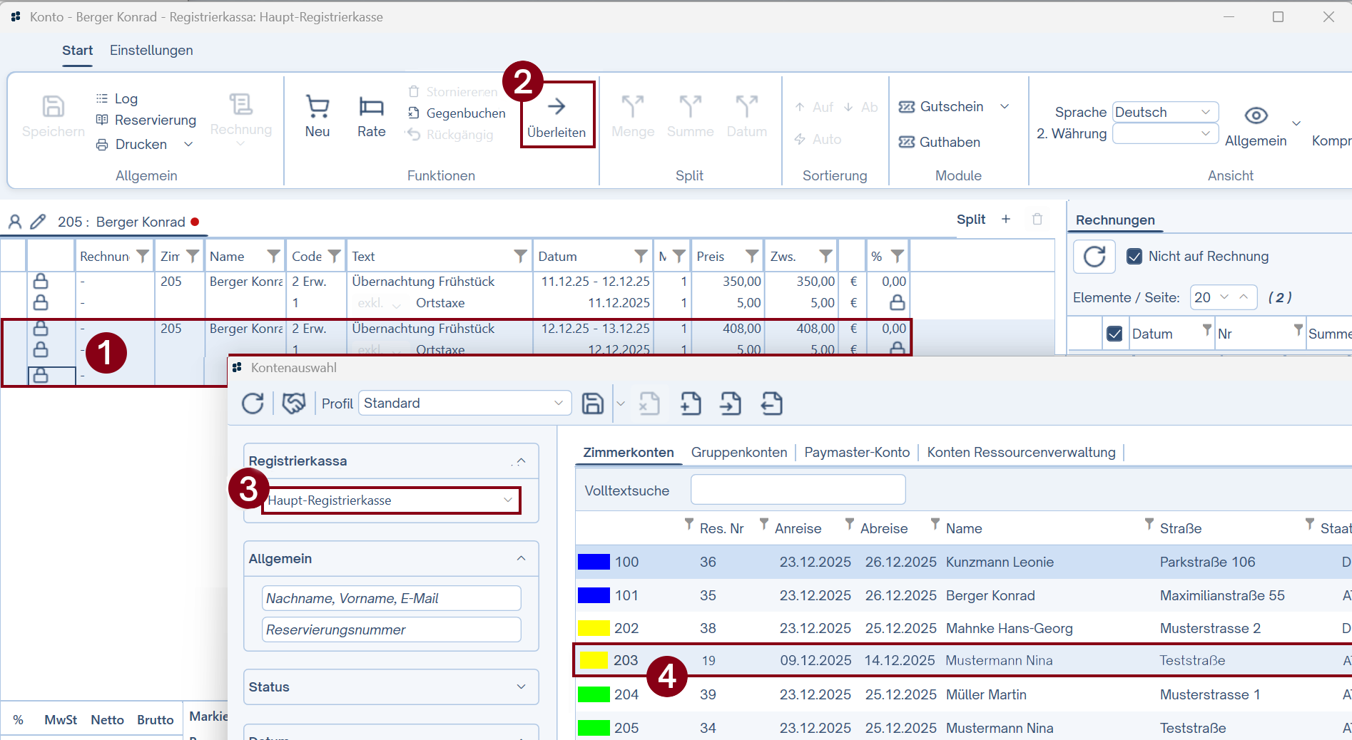 Leistungen überleiten