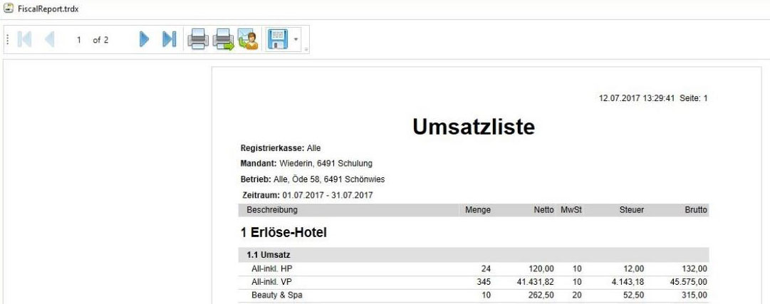 Umsatzliste Beispiel Bild1