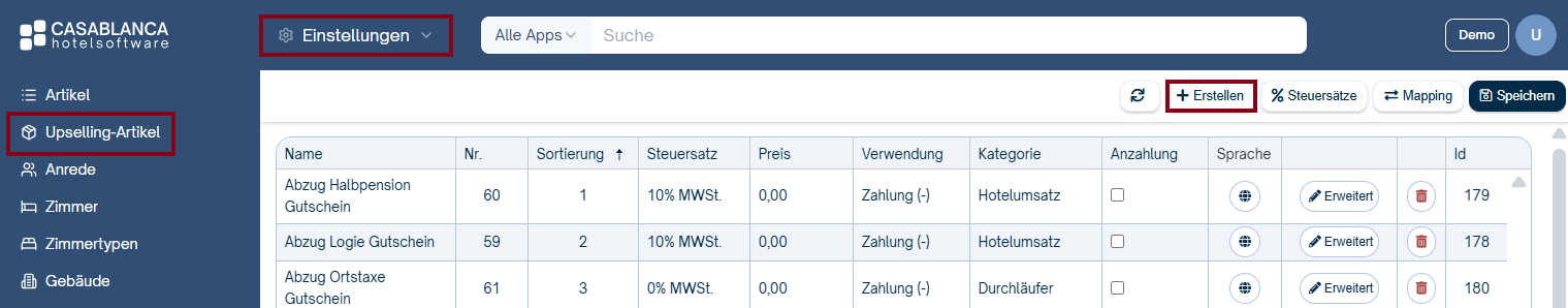 Upselling
