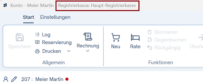Zugeteilte RSKV-Kasse zu Konto