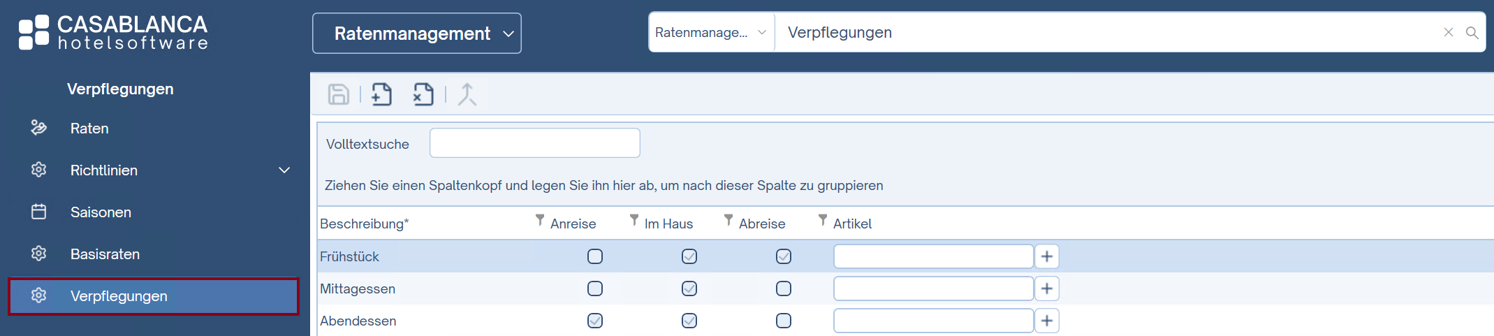 Verpflegung Verpflegung