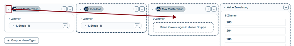 Zuweisung von Aufgaben