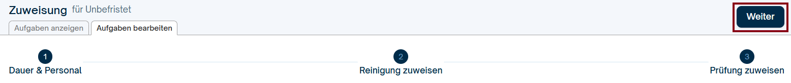Zuweisung von Aufgaben