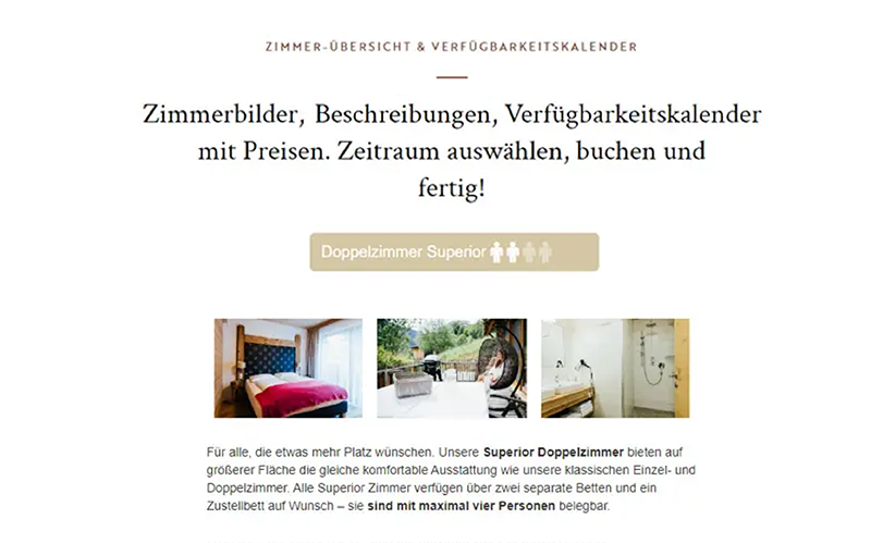 Zimmertypen-Widget
