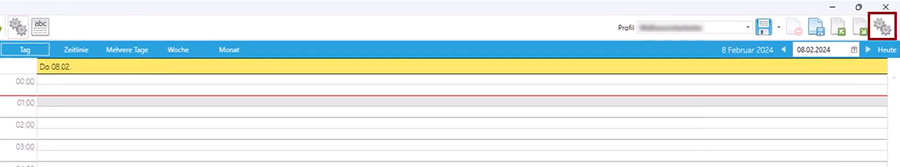 Terminplan - Einstellungen Ressourcenverwaltung