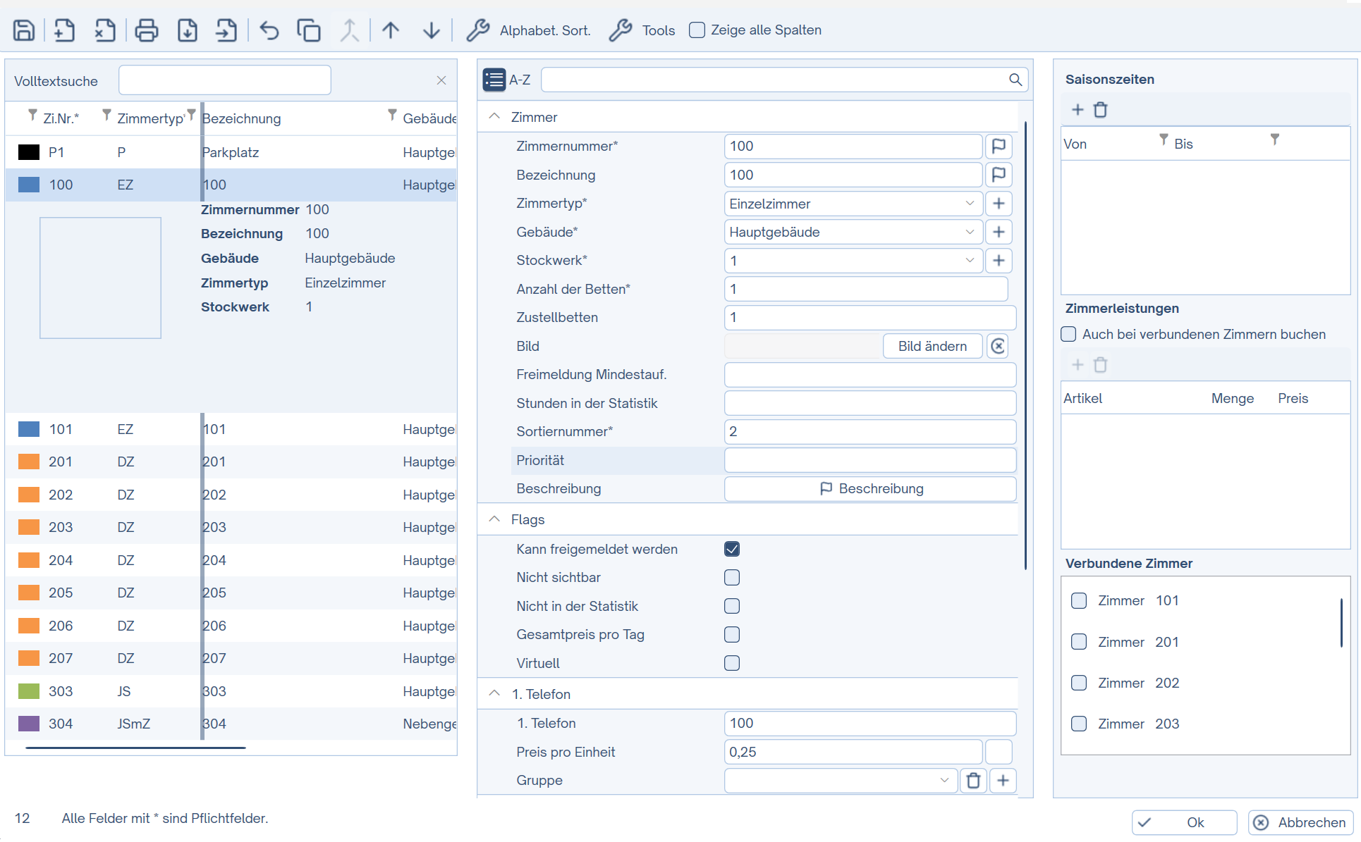 Zimmereinstellungen Bild2