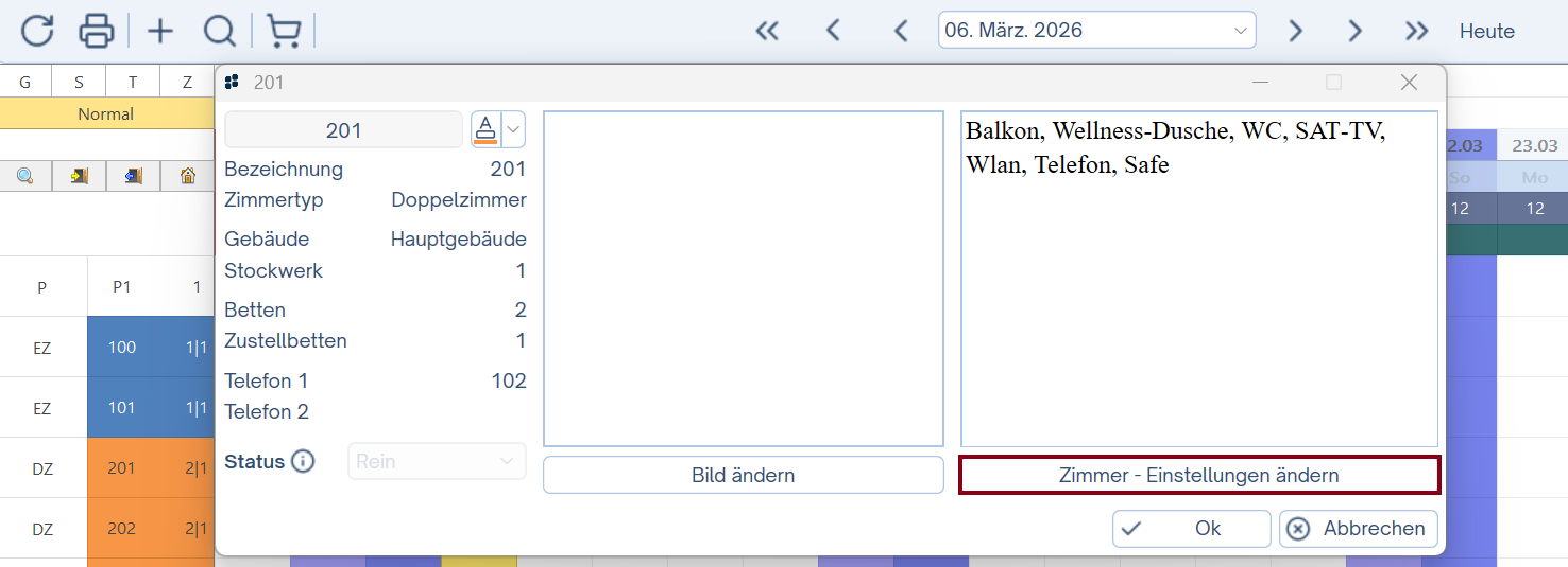 Zimmereinstellungen ändern Bild2