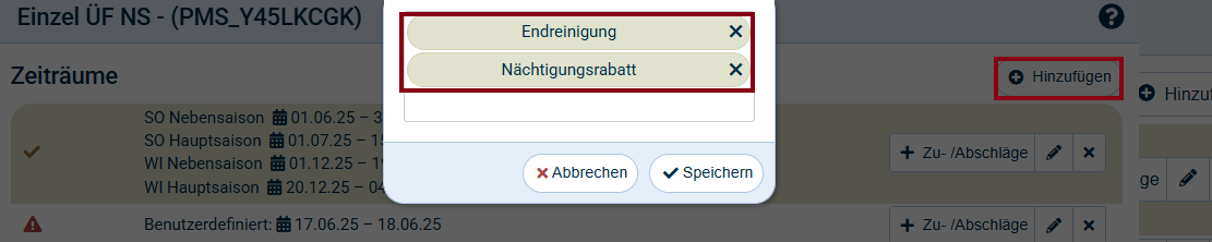 Zu-/Abschlag, Rabatt - Rate Anzahlung neu