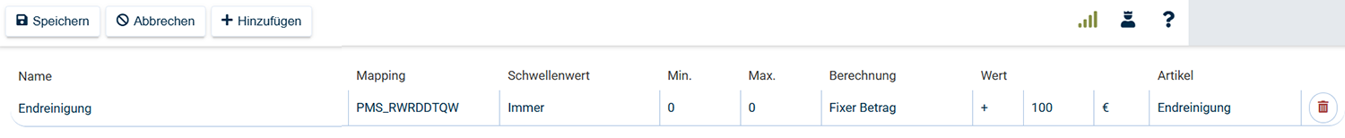 Zu-/Abschläge Zahlungs- und Stornomanagement